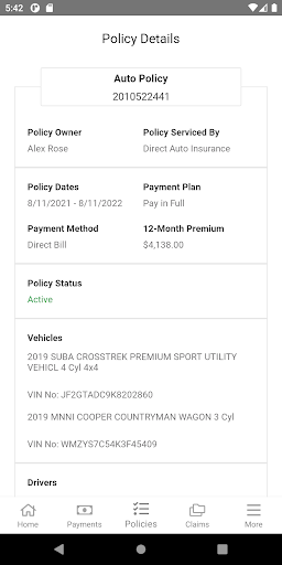 Direct Auto Insurance Bildschirmfoto 4