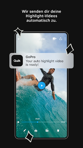 GoPro Quik: Video-Editor Bildschirmfoto 1
